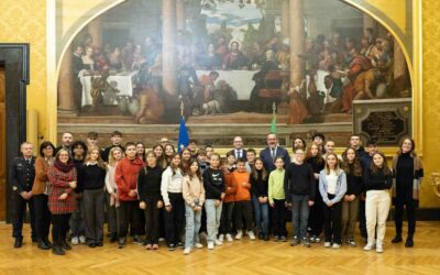 Da Fontana la delegazione del Consiglio Comunale dei Ragazzi di Villafranca