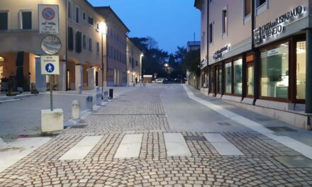 Il centro di Sommacampagna riqualificato con la pavimentazione di via Gidino