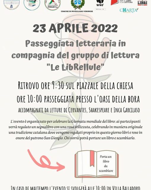 POVEGLIANO: DOMANI PASSEGGIATA LETTERARIA ALL’OASI DELLA BORA