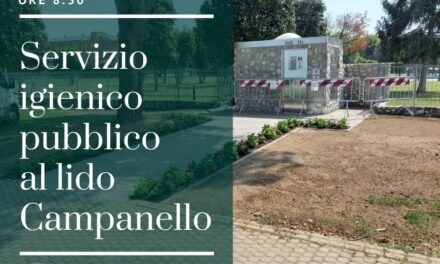 Castelnuovo attento al suo sbocco sul Lago. Allestito un moderno servizio igienico 