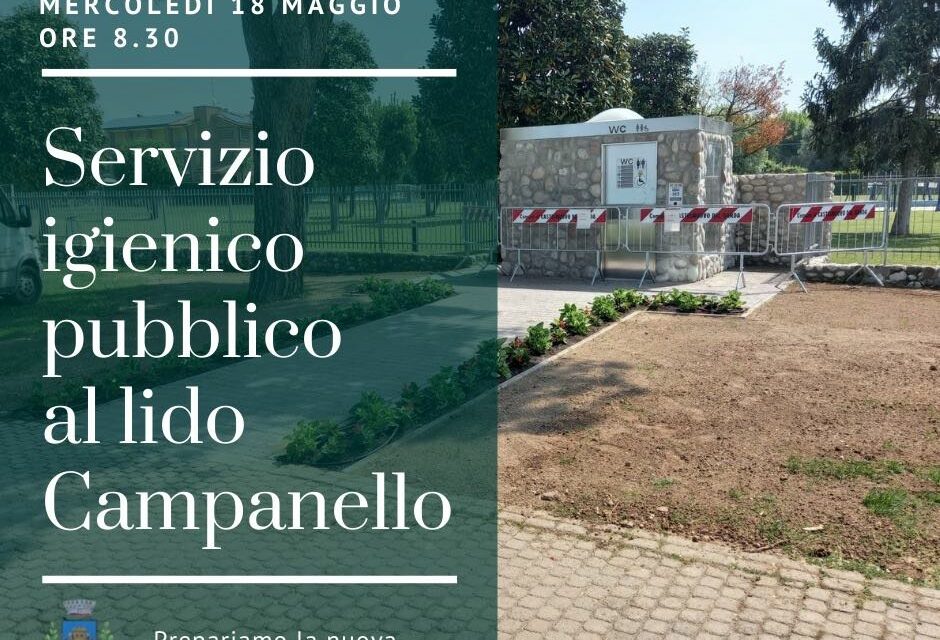 Castelnuovo attento al suo sbocco sul Lago. Allestito un moderno servizio igienico 