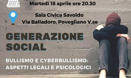 Povegliano: incontro su bullismo e cyberbullismo