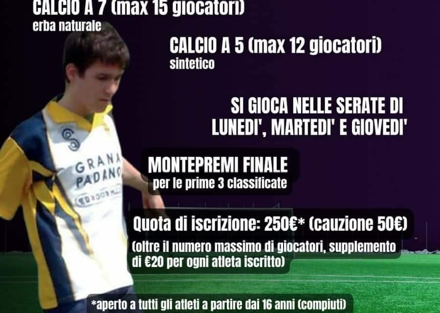 Il 20 giugno torna a Quaderni il torneo notturno “Memorial Paolo Scattolini”