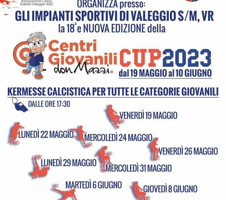 Valeggio: al via la “Centri giovanili don Mazzi Cup 2023”