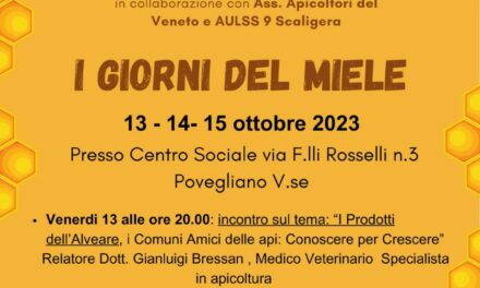 Povegliano: 13-14-15 ottobre i giorni del miele