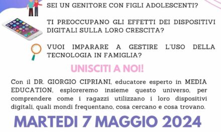 Povegliano, martedì 7 maggio incontro per “genitori digitali”