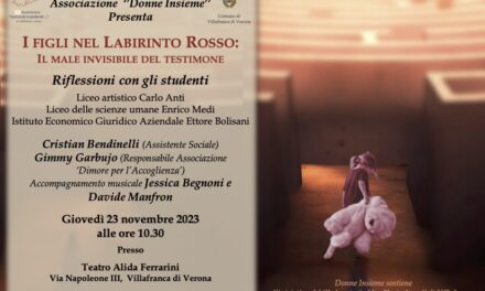 L’Associazione Donne insieme presenta: “I figli nel labirinto rosso. Il male invisibile del testimone”