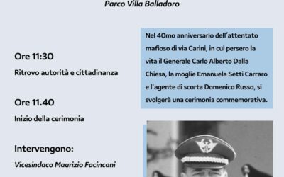 Povegliano ricorda il generale Carlo Alberto Dalla Chiesa. Tedeschi:“Un esempio per i giovani”