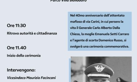 Povegliano ricorda il generale Carlo Alberto Dalla Chiesa. Tedeschi:“Un esempio per i giovani”