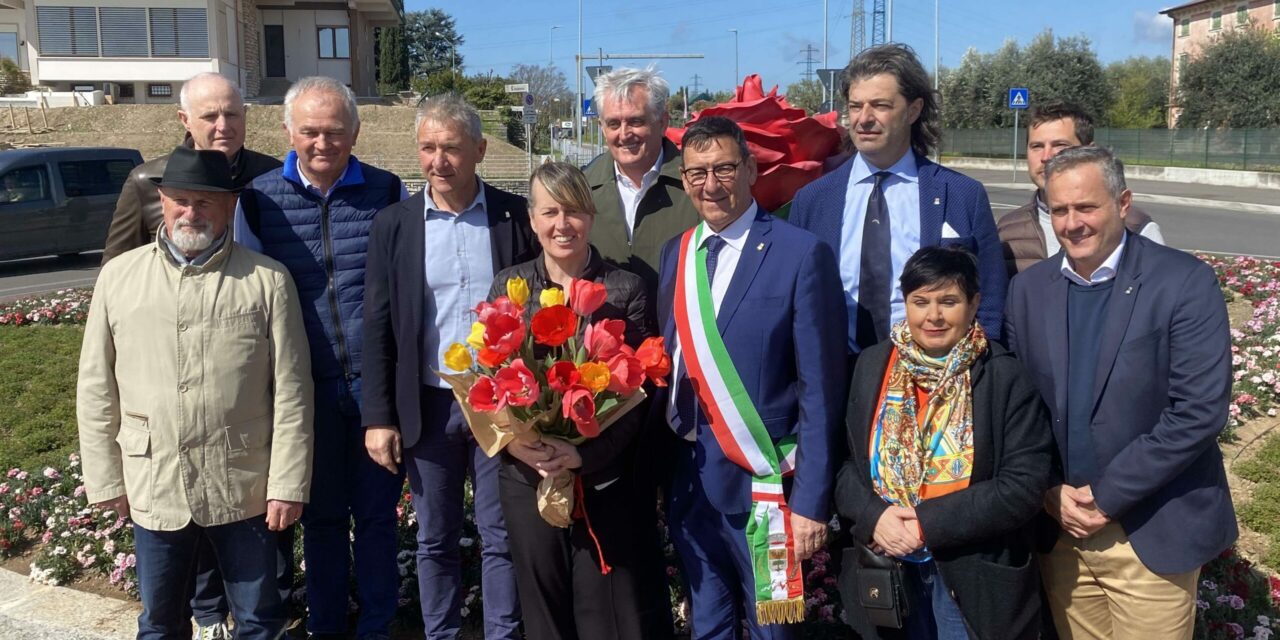 Bussolengo. Inaugurata la nuova rotonda all’incrocio di via Pastrengo, via Roma e via San Isidoro 