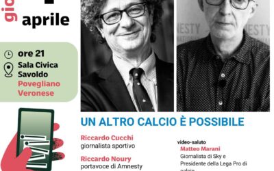 “Un altro calcio è possibile”: domani 4 aprile a Povegliano incontro con i giornalisti Cucchi e Noury