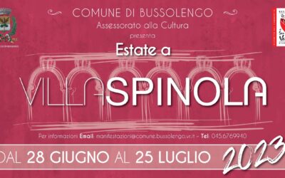 Estate a Villa Spinola. Al via la rassegna culturale a Bussolengo