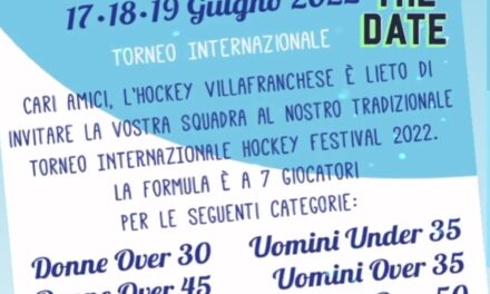 Villafranca, ecco le date dell’Hockey Festival: dal 17 al 19 giugno