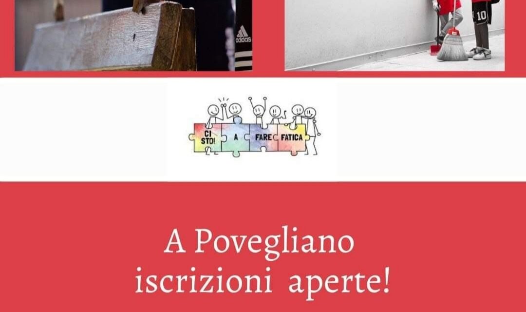 POVEGLIANO: “CI STO? AFFARE FATICA!” IL NUOVO PROGETTO PER I GIOVANI DAI 14 AI 19 ANNI