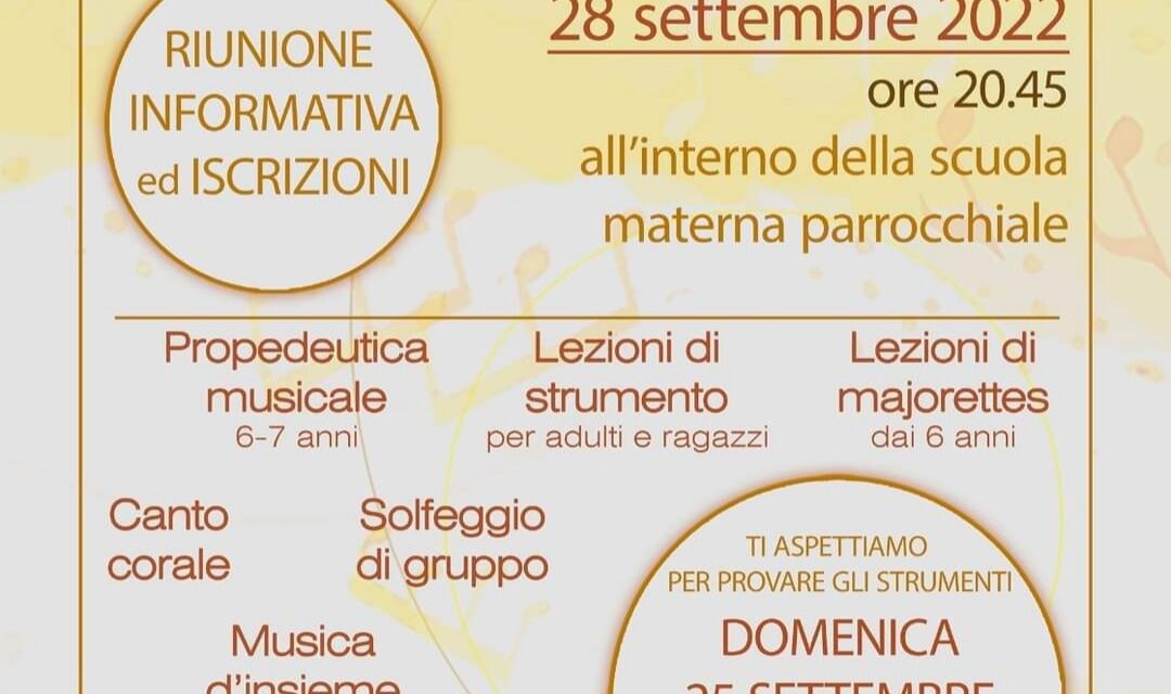 Povegliano: riunione informativa per la Scuola Di Musica