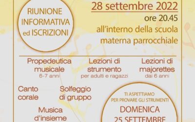 Povegliano: riunione informativa per la Scuola Di Musica