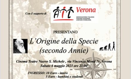 “L’origine della specie (secondo Annie)”: spettacolo musicale di beneficenza sabato 6 maggio a San Michele