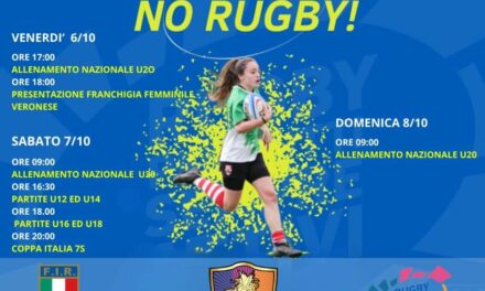 6-7-8 ottobre: a Sona la tappa veneta del progetto “No Ragazze? No Rugby!”