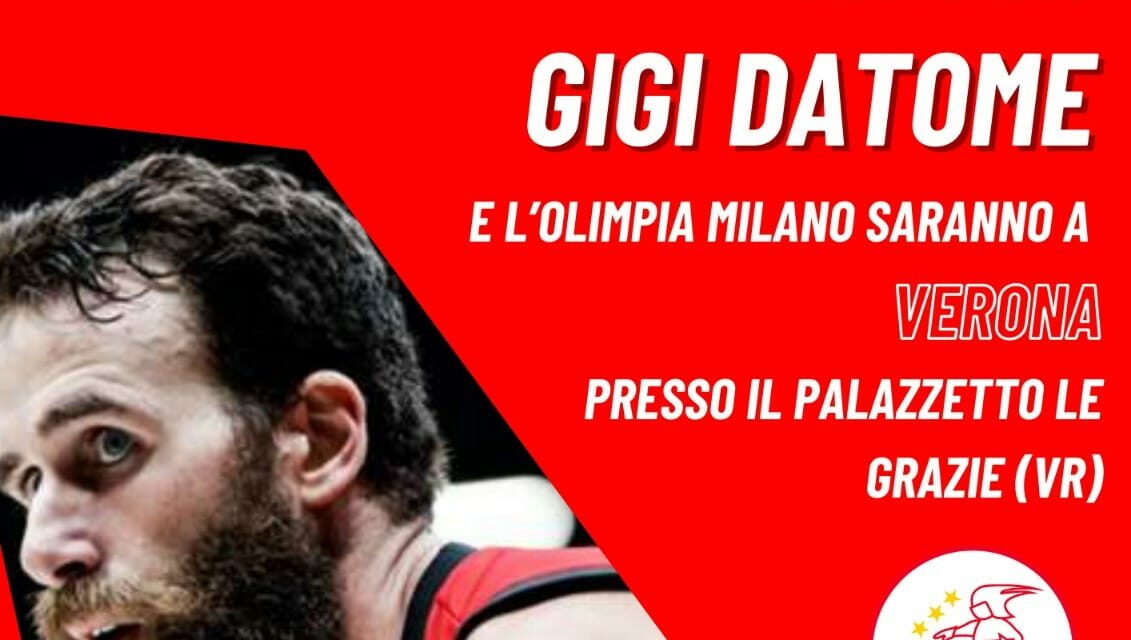 Gigi Datome domani sarà a Verona, 16 marzo, col Buster Basket