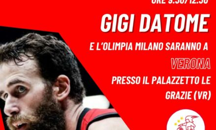 Gigi Datome domani sarà a Verona, 16 marzo, col Buster Basket