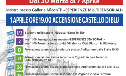 Villafranca “in blu” , una risposta della città al problema dell’autismo: ecco tutte le iniziative