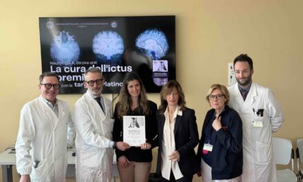 Neurologia. Stroke Unit premiata con la targa Platino per la cura dell’ictus nei primi 20 minuti