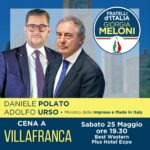 Elezioni europee 2024, sabato a Villafranca FDI “fa quadrato” con Adolfo Urso